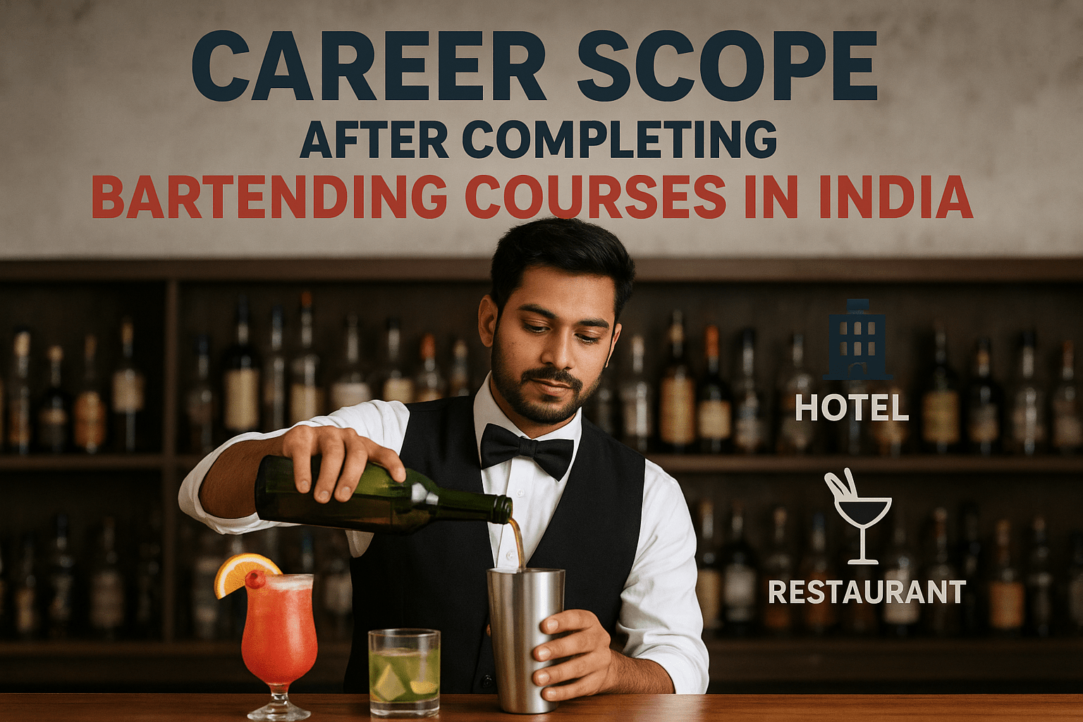 career scope after completing bartending courses in india