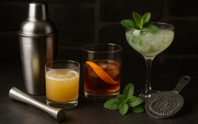 Cocktail techniques: shaken, stirred, muddled, and strained