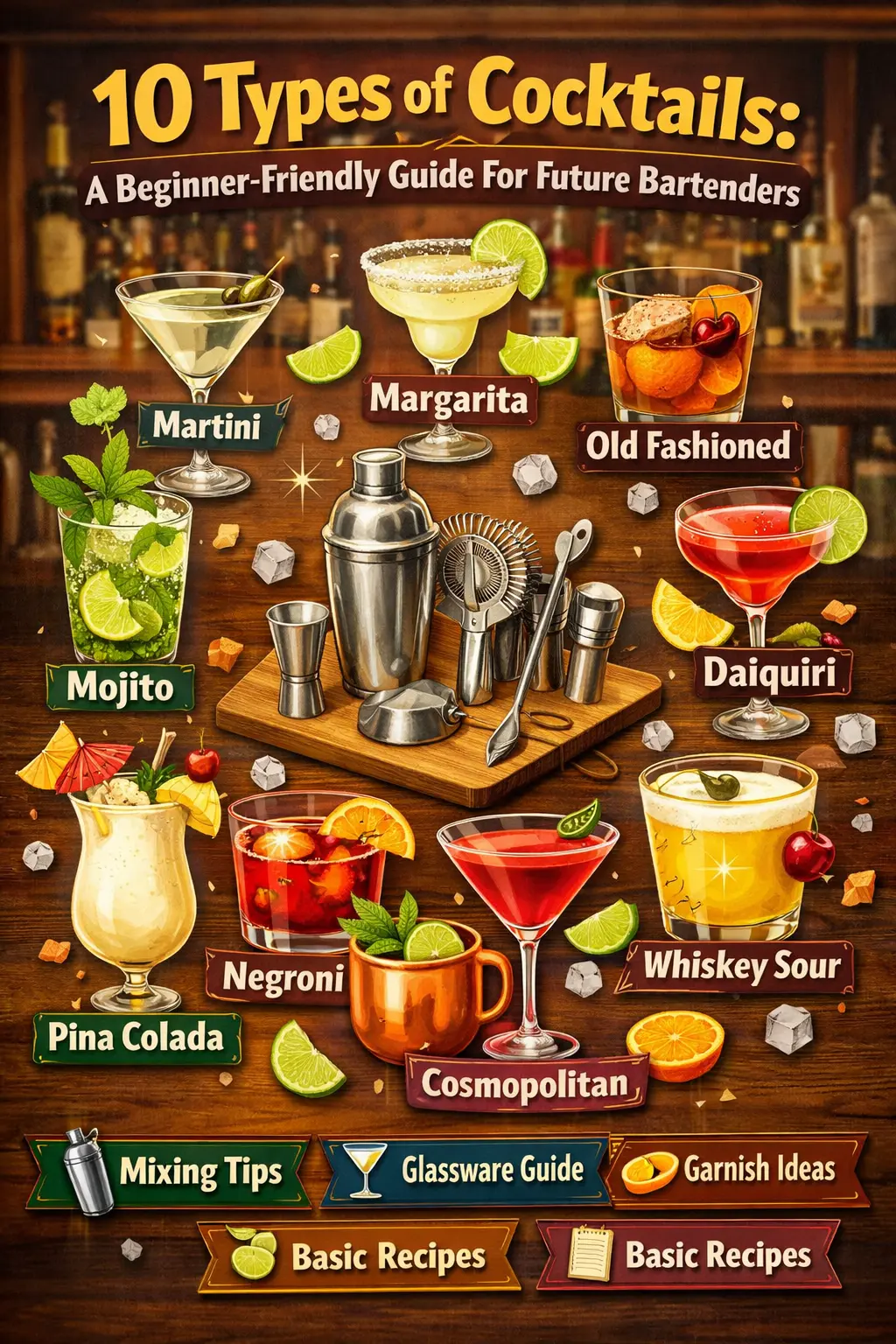 10 Types of Cocktails: A Beginner-Friendly Guide For Future Bartenders
