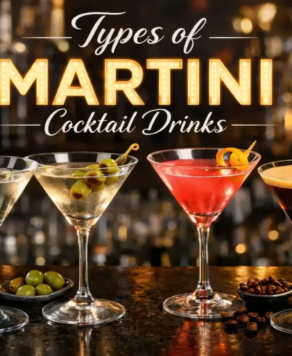 Types of martini cocktail drinks