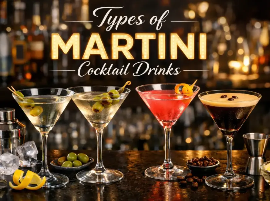 Types of martini cocktail drinks